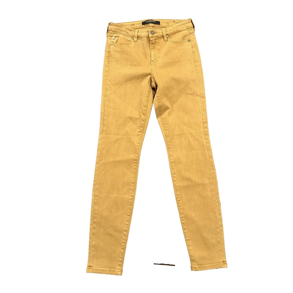 Liverpool Los Angeles Jeans Womens 4 27 Mustard Yellow The Skinny Denim EUC